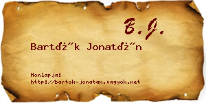 Bartók Jonatán névjegykártya